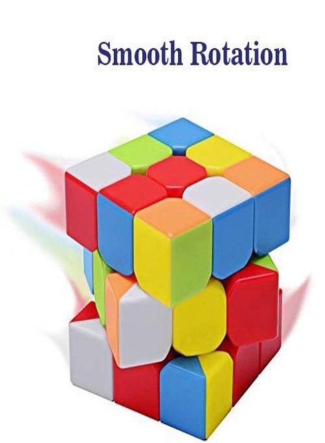 KITMEER Combo Set Of 2 Rubix Cube 3X3 Rubic Cube High Speed Stickerless Magic Puzzle Rubick Cube Brainstorming Game Toy (2 Pieces) - Image 4